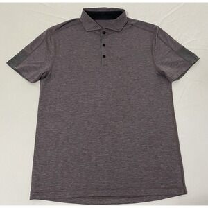 Lululemon Evolution Polo Shirt Mens Large Burgundy Red Short Sleeve Performance